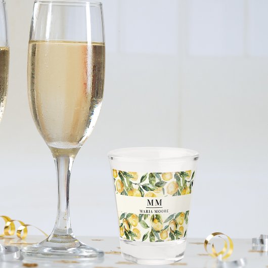 Citroenen monogram initiaal naam shot glas