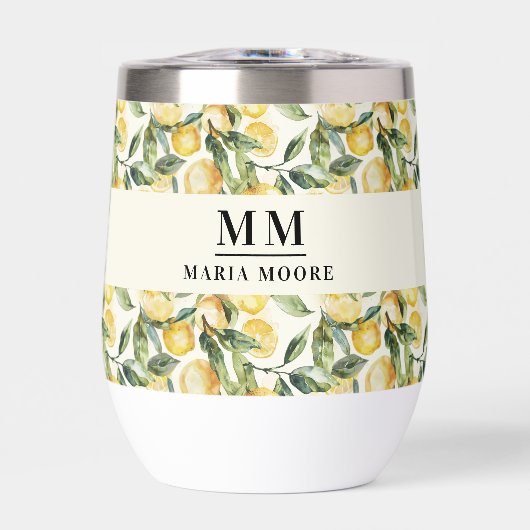 Citroenen monogram initialen naam (Voorkant)