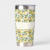 Citroenen monogram initialen naam geïsoleerde drinkbeker (Links)