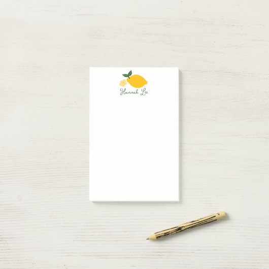 Citroenen Naam Schattigee Illustratie Post-it® Notes (Op bureau)