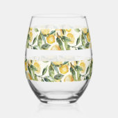 Citroenen naam wijnglas zonder voet (Links)