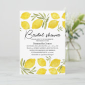 Citroenen Olijftak Geel Rustiek Vrijgezellenfeest Kaart (Staand voorkant)
