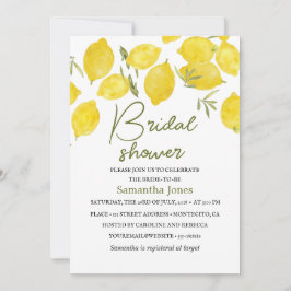 Citroenen Olijftak Geel Rustiek Vrijgezellenfeest Kaart