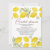 Citroenen Olijftak Geel Rustiek Vrijgezellenfeest Kaart (Voorkant)