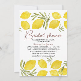 Citroenen Olijftak Geel Rustiek Vrijgezellenfeest Kaart