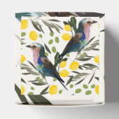 Citroenen, olijven, vogels illustratie bedankdoosjes (Bovenkant)