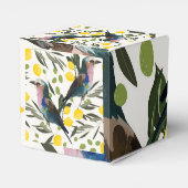 Citroenen, olijven, vogels illustratie bedankdoosjes (Achterkant)