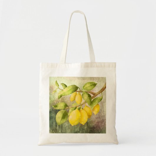 Citroenen op een tak schilderij tote bag (Voorkant)