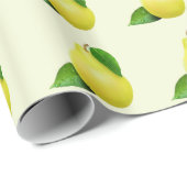 Citroenen op geel omslagpapier cadeaupapier (Rol Hoek)