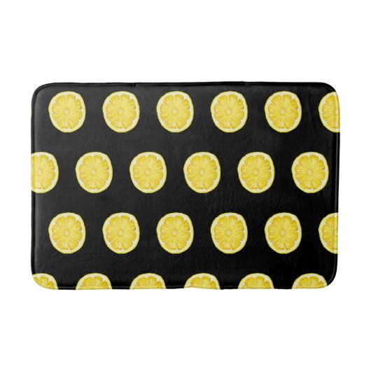 Citroenen op zwart badmat (Voorkant)