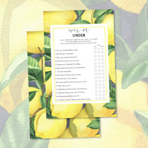 Citroenen - Over of onder vrijgezellenfeest spel