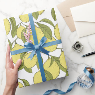 Citroenen Patroon Cadeaupapier
