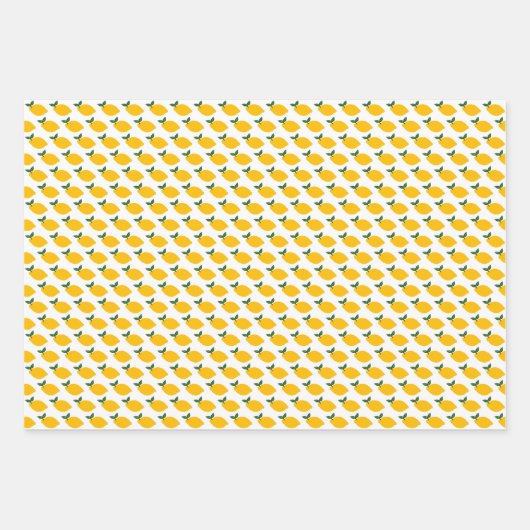 Citroenen Patroon Cute Aangepaste Bruidsdouche Ver Inpakpapier Vel (Voorkant 3)