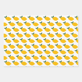 Citroenen Patroon Cute Aangepaste Bruidsdouche Ver Inpakpapier Vel