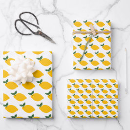 Citroenen Patroon Cute Aangepaste Bruidsdouche Ver Inpakpapier Vel