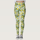 Citroenen Patroon Leggings (Voorkant)