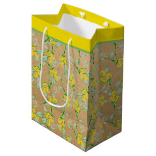 Citroenen patroon middelgrote cadeautas