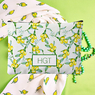 Citroenen patroon monogram etui