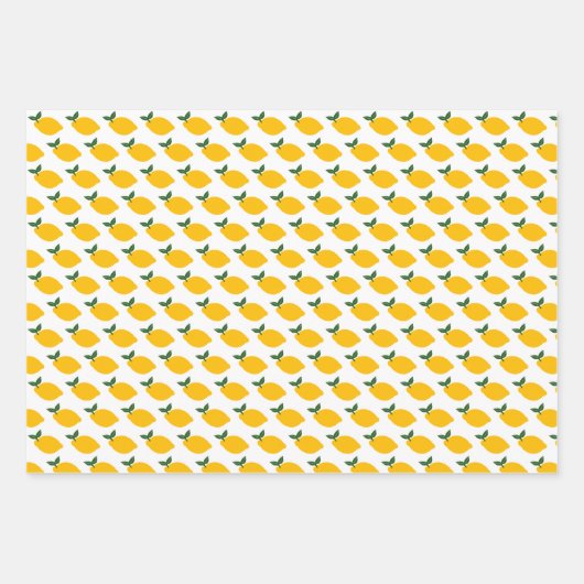 Citroenen Patroon Schattigee CUSTOM Vrijgezellenfe Inpakpapier Vel (Voorkant 2)