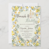 Citroenen Peacock Green Plaid Brunch & Bubbly Kaart (Voorkant)