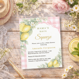 Citroenen persen boog meisje Baby Shower uitnodigi