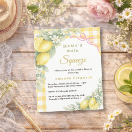 Citroenen persen boog meisje Baby Shower uitnodigi