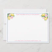 Citroenen Positano Blauw Italiaans Tegels Vrijgeze Bedankkaart (Voorkant)