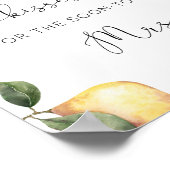 Citroenen raad hoeveel kussen bruidsfeest spel poster (Hoek)