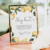 Citroenen ring zoek bruidsmeisjesfeest spel poster