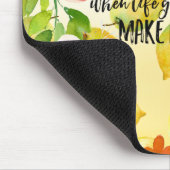 Citroenen Roze bloemenombre waterverf inspirerend Muismat (Hoek)