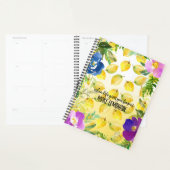 Citroenen Roze bloemenombre waterverf inspirerend Planner (Display)