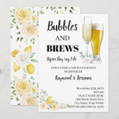 Citroenen & Rozen, bubbels en breikoppels, douche Kaart (Voorkant / Achterkant)