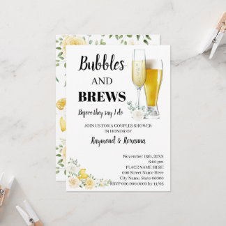 Citroenen & Rozen, bubbels en breikoppels, douche Kaart