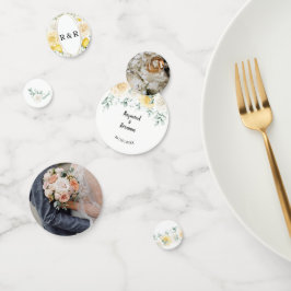 Citroenen & Rozen Trouwreceptie Confetti