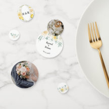 Citroenen & Rozen Trouwreceptie Confetti