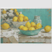 Citroenen rustieke boerderij Decoupage Tissuepapier (Voorkant)