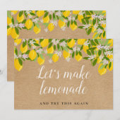 Citroenen Rustieke Bruidsmeisjes Borrel Datum Wijz Save The Date (Voorkant / Achterkant)