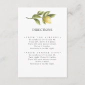 Citroenen | Salie groen | Chique BRUILOFT Routebes Informatiekaartje (Voorkant)