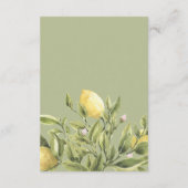 Citroenen | Salie groen | Chique BRUILOFT Routebes Informatiekaartje (Achterkant)