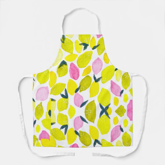 Citroenen schattige waterverf schort (Voorkant)