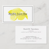 Citroenen Screen-Print Illustratie Geel/Wit Visitekaartje (Voorkant / Achterkant)