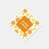 Citroenen & Sinaasappels Fruit gepersonaliseerde b Servet (Hoek)