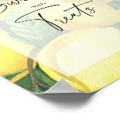 Citroenen - snoep en traktaties baby shower poster (Hoek)