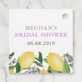 Citroenen Syringa Bruiloft of Baby Shower Bedankjes Labels (Achterkant)