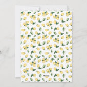 Citroenen thee bruids douche uitnodiging (Achterkant)