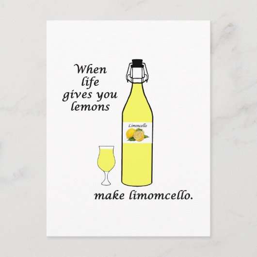 Citroenen tot Limoncello Briefkaart (Voorkant)