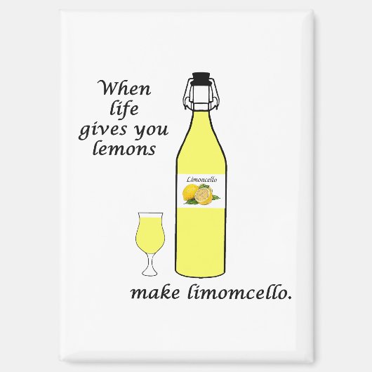 Citroenen tot Limoncello Magneet (Voorkant)