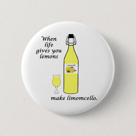 Citroenen tot Limoncello Ronde Button 5,7 Cm (Voorkant)