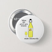 Citroenen tot Limoncello Ronde Button 5,7 Cm (Voorkant /achterkant)