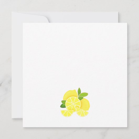 Citroenen tropisch geel citrus BabyShower Kaart (Achterkant)